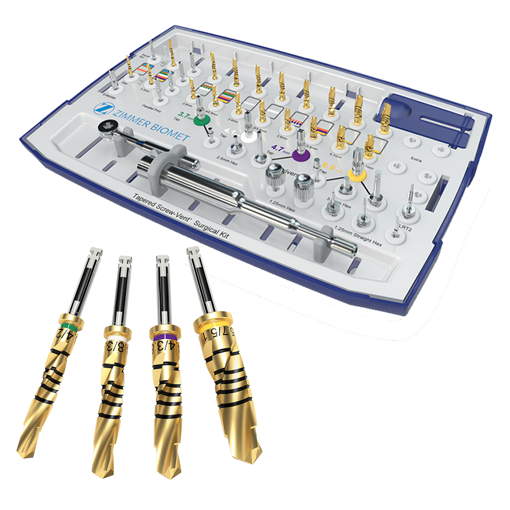 TSV® Surgical Kit With Gold Drills (TSVKITG)&#xfeff;